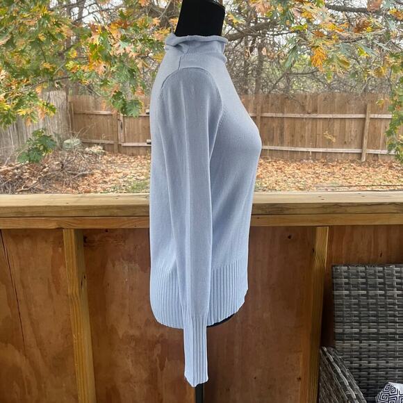 French Connection Babysoft High Neck Sweater Light Blue Size S - Picture 3 of 9